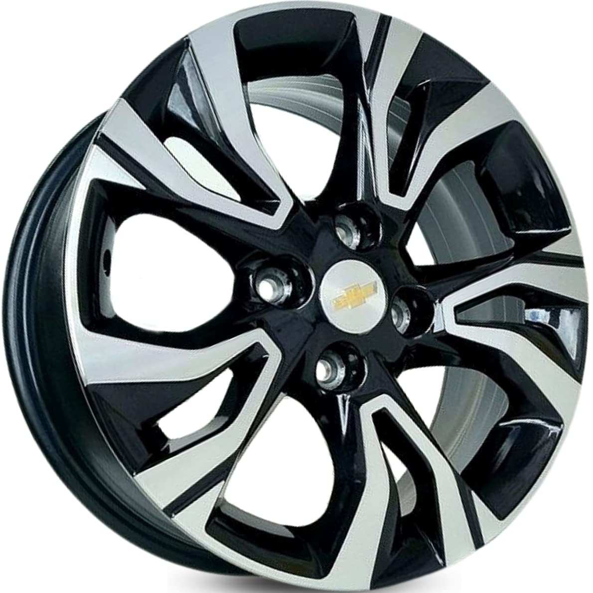 4 RODAS KR S35 MODELO ONIX RS/ARO 14X6 / (4X100) ET39 cor:Preta Diamantada