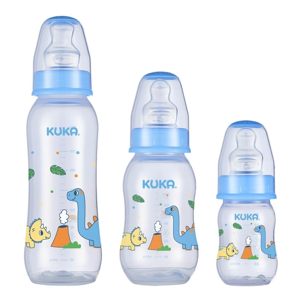 Kit Mamadeiras Kuka Natural Color UL - 250ml, 160ml e 70ml com Sistema Anti-Cólica