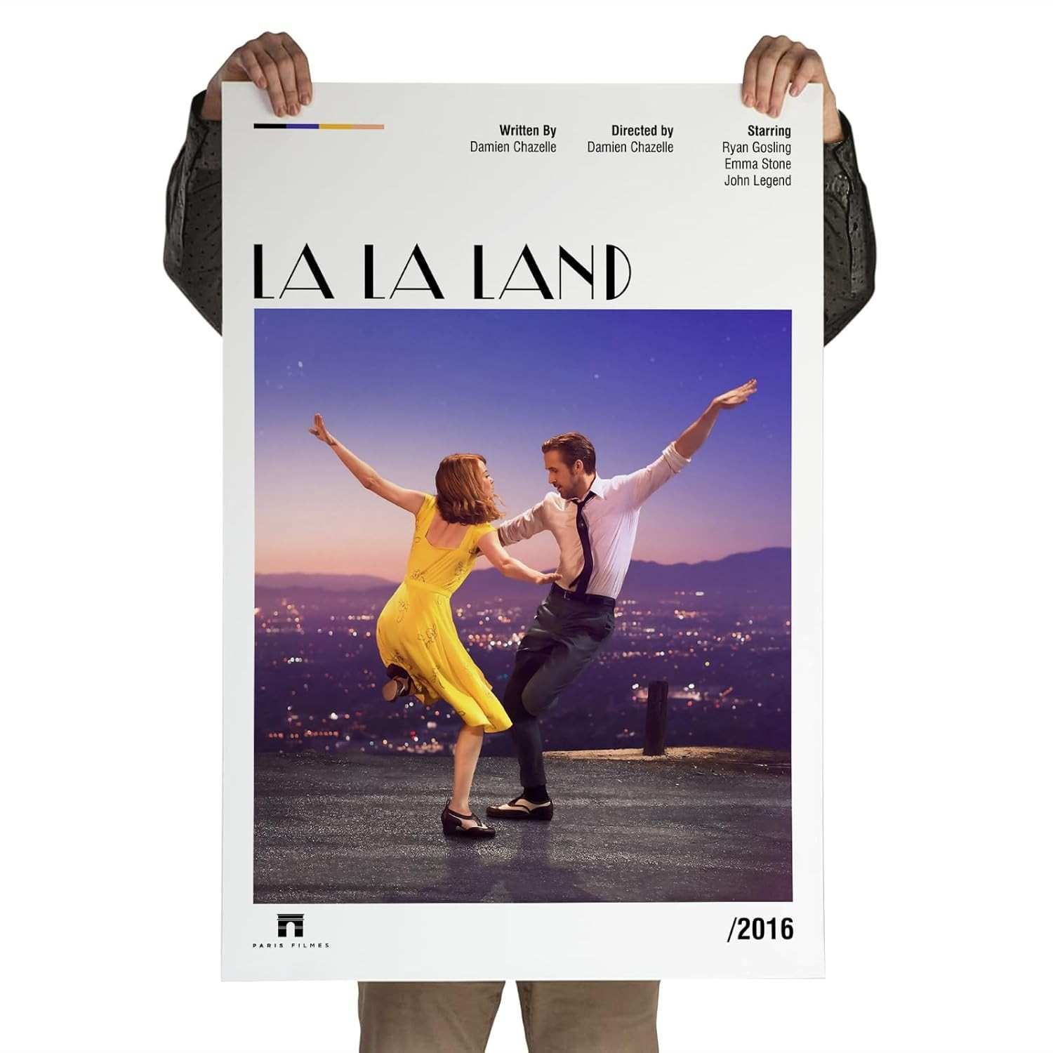 Poster Autoadesivo 60x90cm La La Land - Pôster Musical Jazz para Decoração de Ambientes