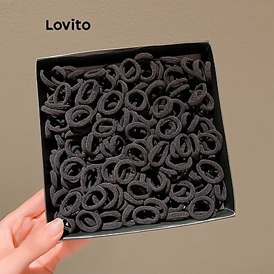 Laços de Cabelo Lovito: 100 Unidades para um Look Trendy!