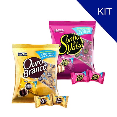 Lacta 1Kg: Kit 2 Pacotes de Bombons Deliciosos