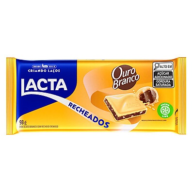 Lacta Recheados Ouro Branco 98g: Sabor Inesquecível!