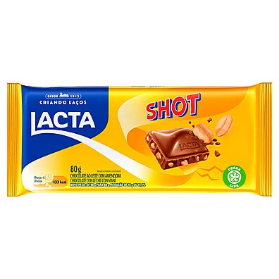 Lacta Shot 80g: Explosão de Sabor em Cada Mordida!