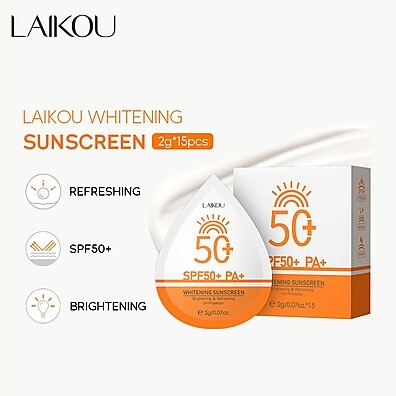 LAIKOU FPS50+: Proteção Solar Facial e Clareadora