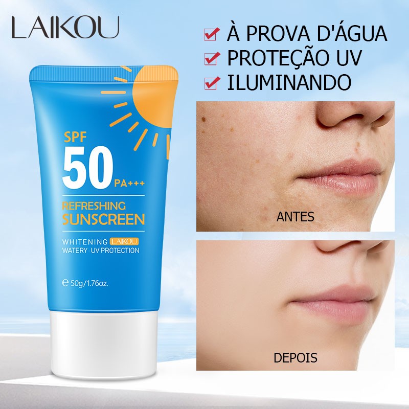 LAIKOU Protetor Solar Clareador: Pele Radiante e Protegida