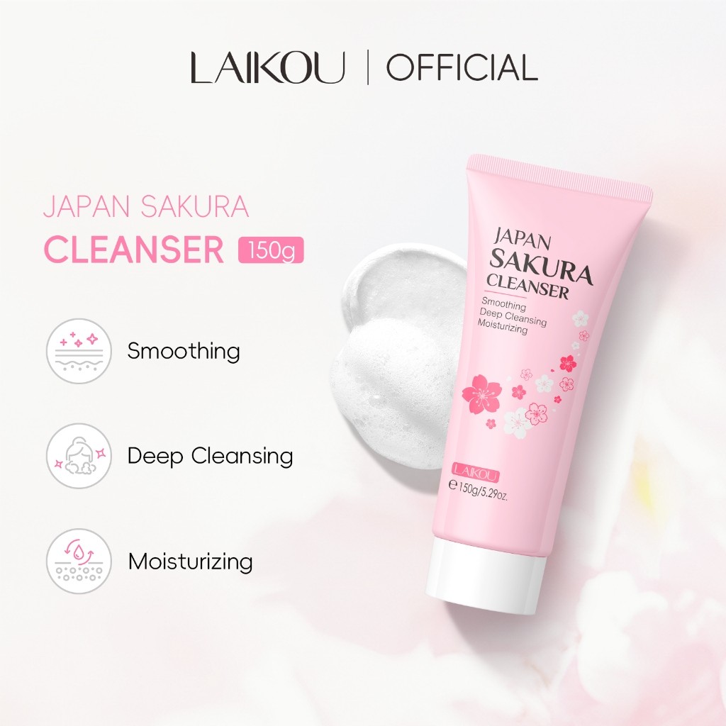 Laikou Sakura Cleanser: Limpeza Profunda e Pele Radiante