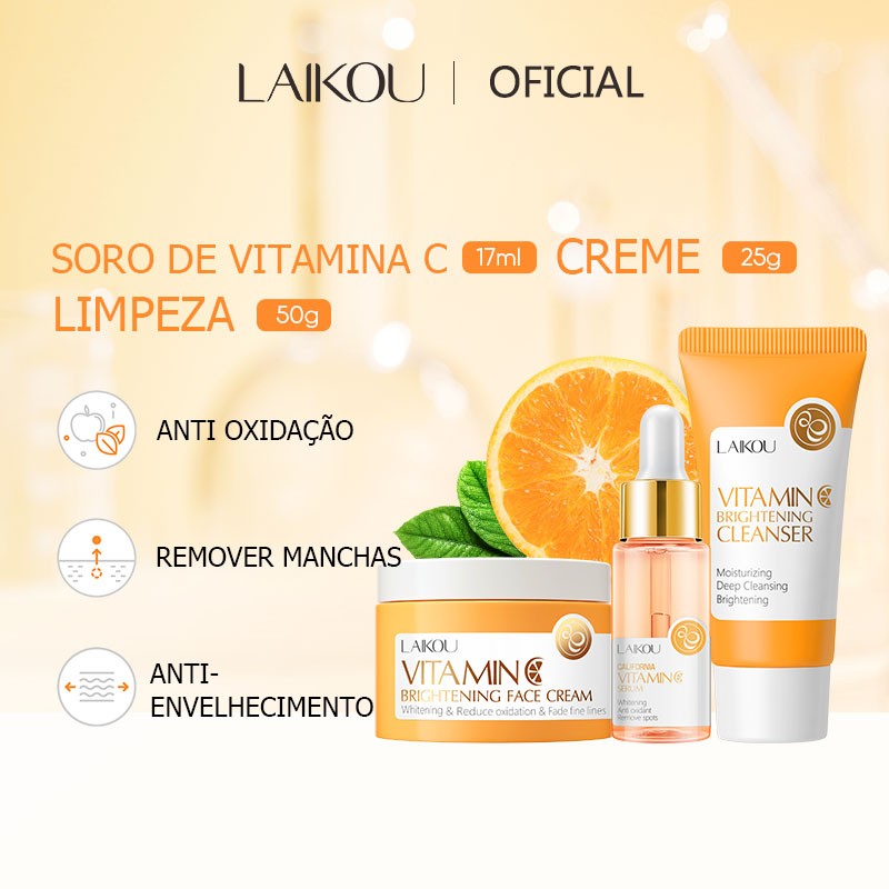 LAIKOU Vitamina C: Pele Clara e Sem Sardas!
