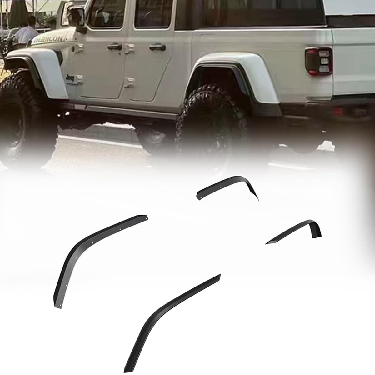 Alargadores de Para-lama Jeep Gladiator JT 2020-2023: Estilo e Proteção Premium (Exclusivo para modelos não-Mojave/Rubicon)
