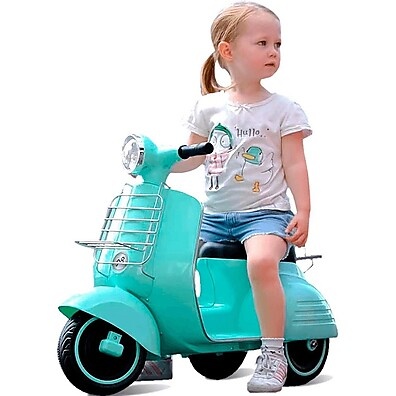Lambreta Elétrica 6V: A Mini Moto Turquesa!