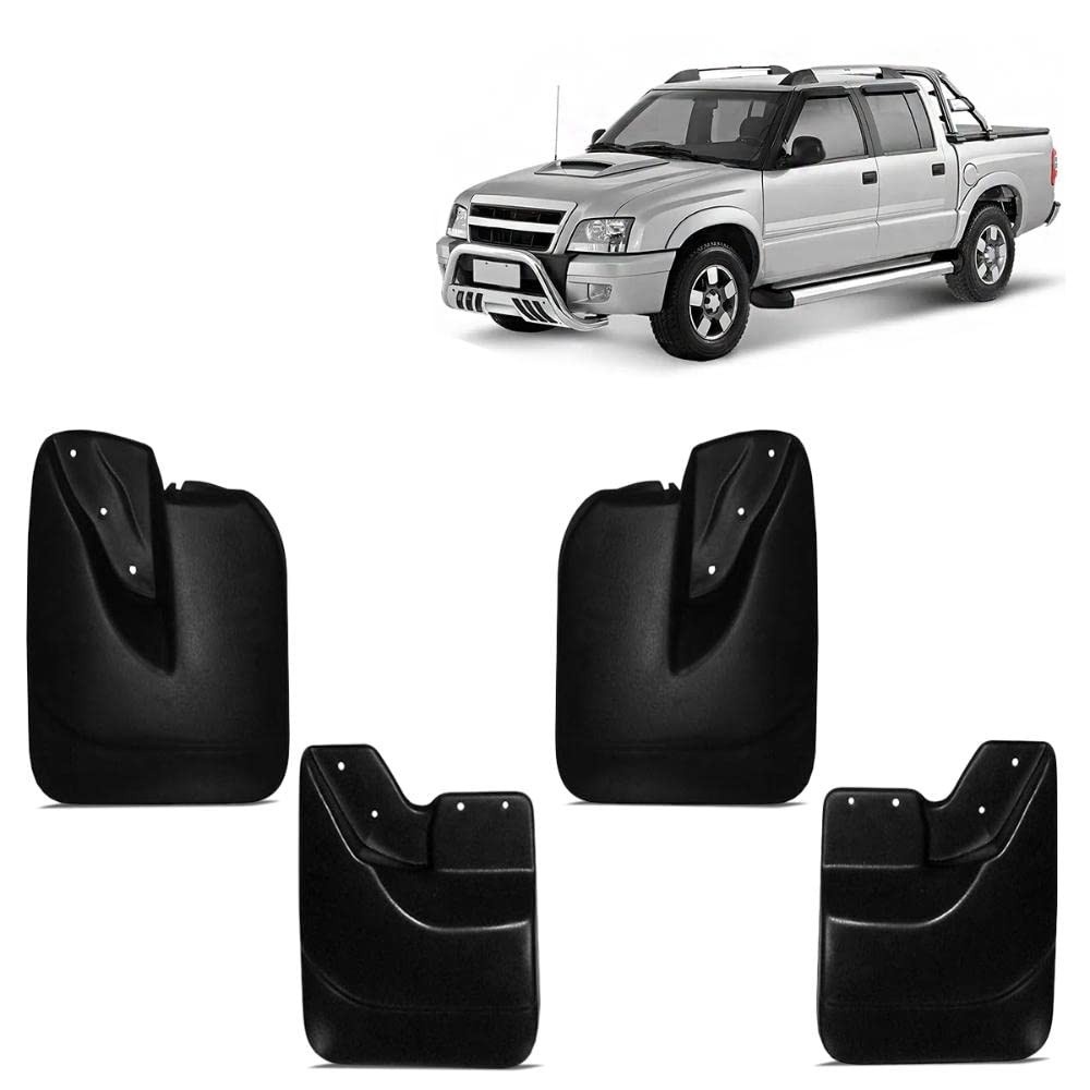 Kit Apara Barro Lameiro Injetado 4 Peças para Chevrolet S10 (2012-2024) - Proteção e Estilo