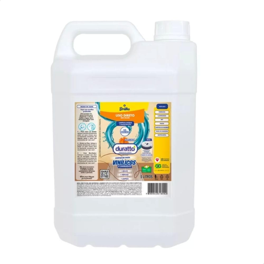 Duratto Limpador para Vinílicos e Laminados 5L - Fórmula Pronta para Uso