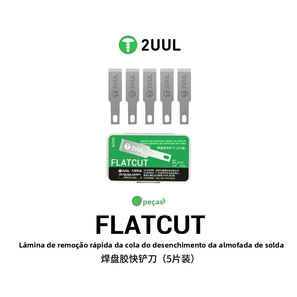 Lâminas 2UUL DA28: Remoção Rápida de Fluxo de Solda