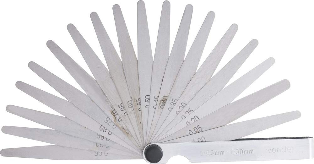 Calibre de Folga Vonder 0,05mm a 1,00mm com 20 Lâminas - Precisão Essencial