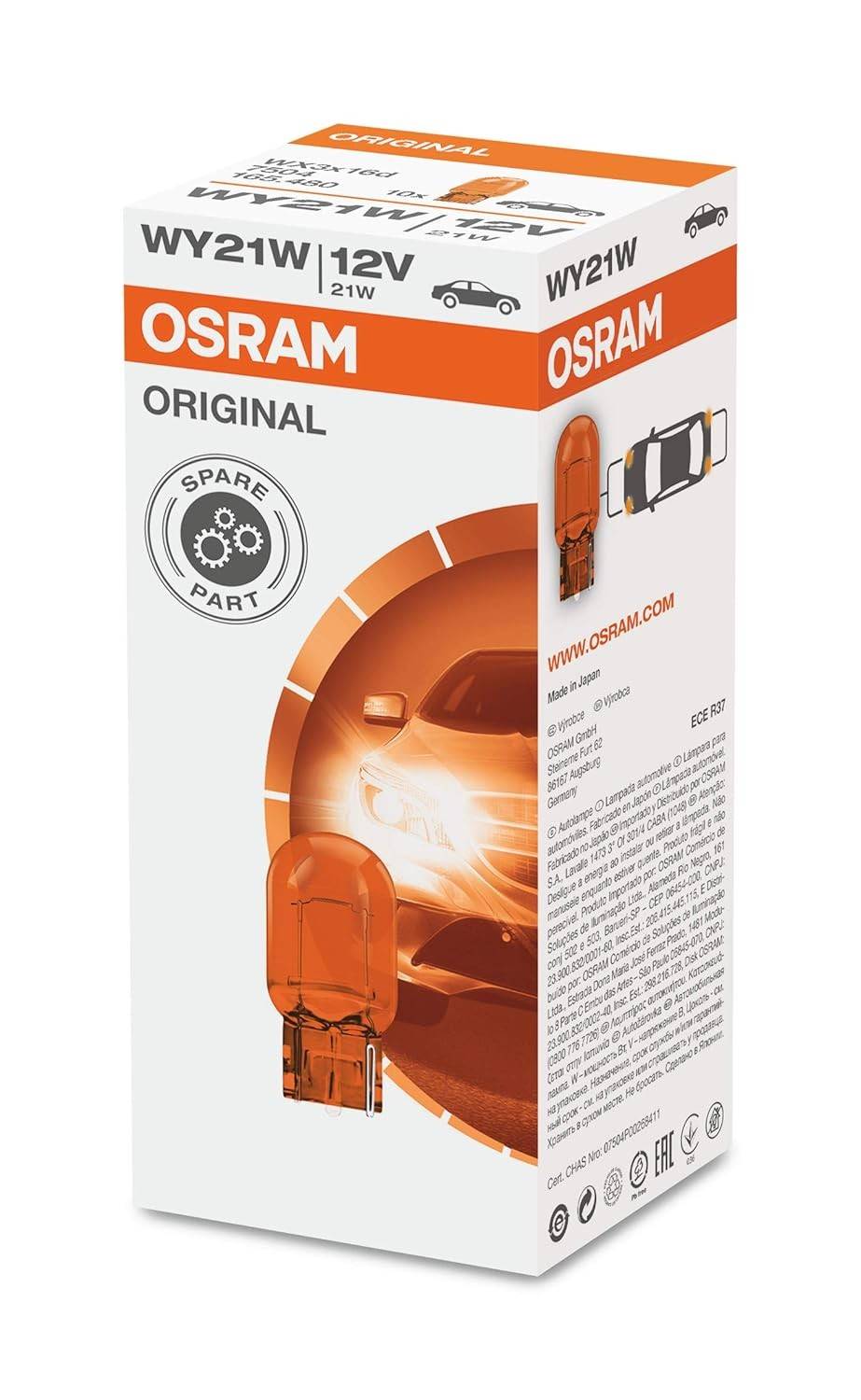Lâmpada Pingo Âmbar Standard 12V 7504 WY21W: Iluminação de Destaque para seu Veículo