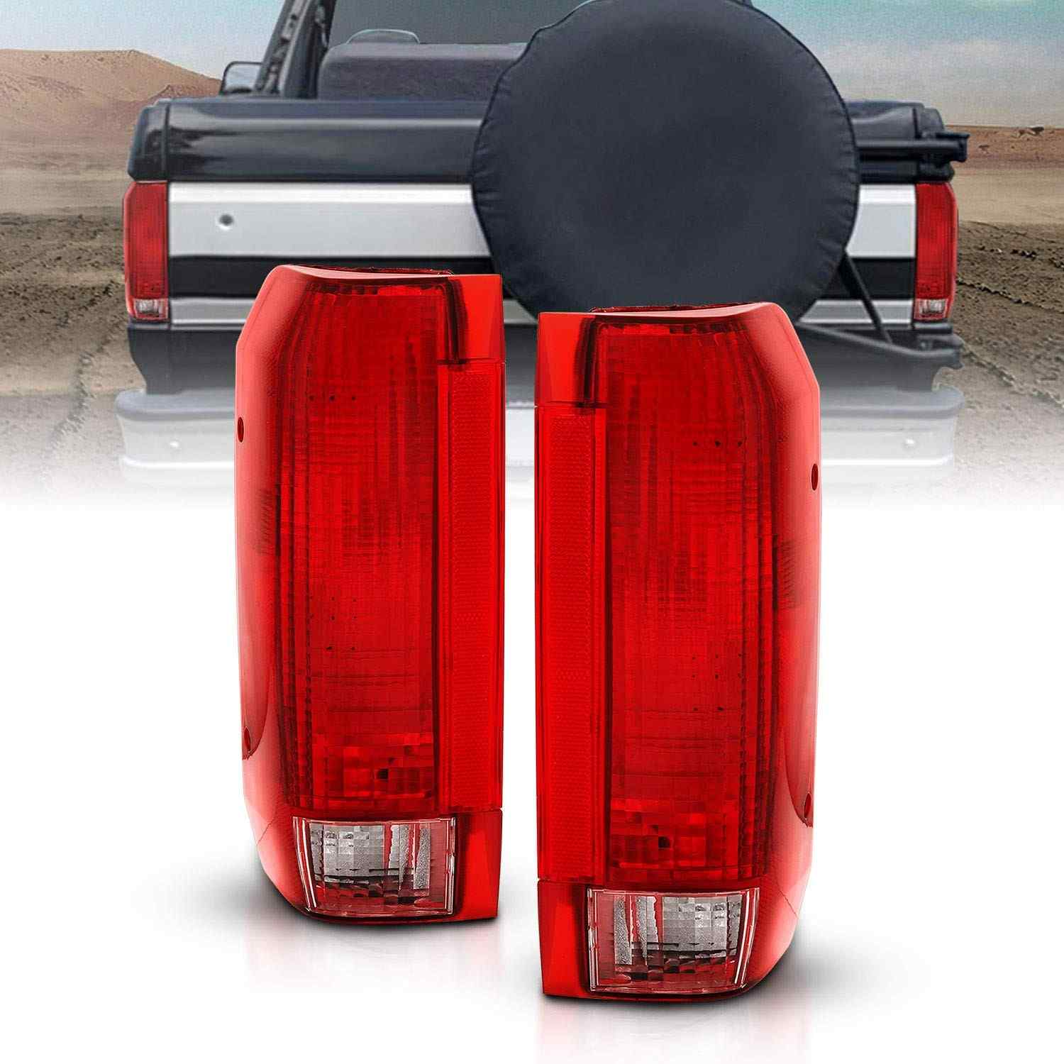 Kit Lâmpada Traseira Vermelha AmeriLite para Ford Bronco/F-Series Styleside (89-98) - Lado Motorista e Passageiro