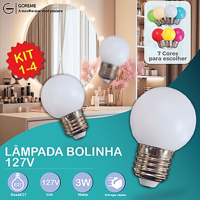 Lâmpada Bolinha LED: 7 Cores para sua Decoração!