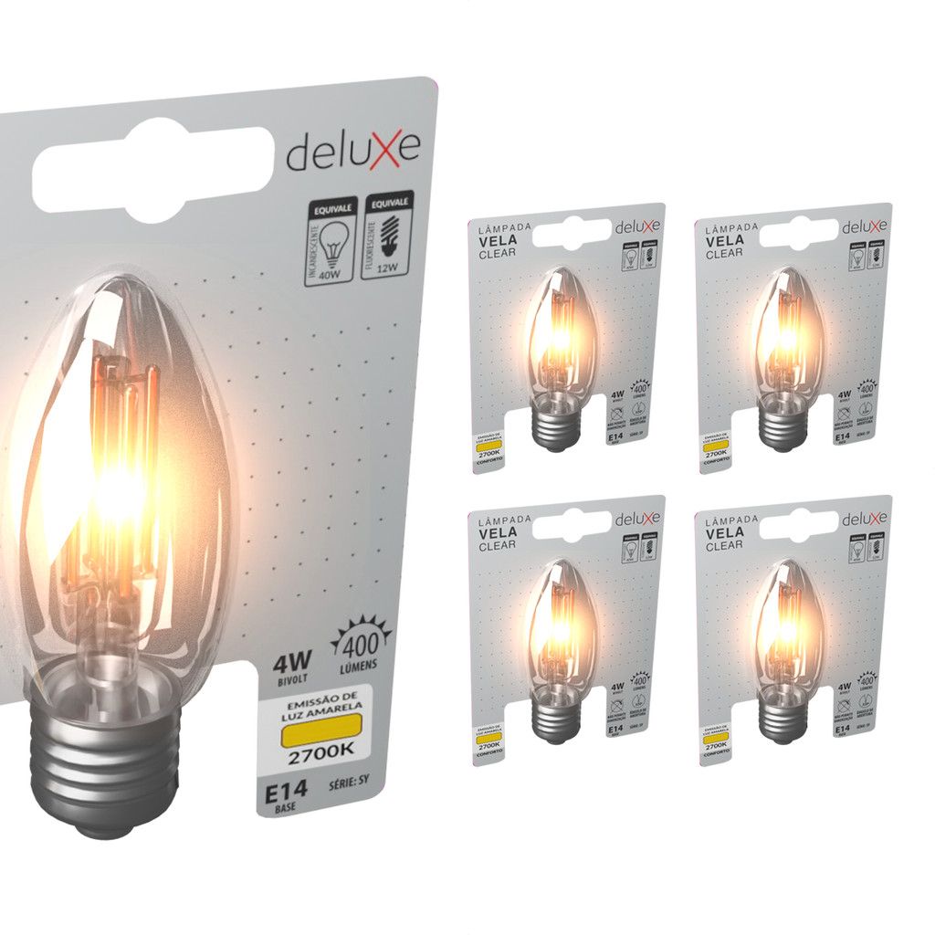Lâmpada Filamento LED: 5 Unidades para um Ambiente Aconchegante
