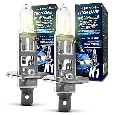 Lâmpada H1 4300k: Iluminação Automotiva Tech One