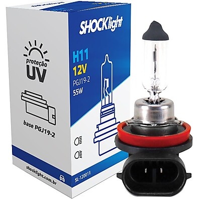 Lâmpada H11 Halógena Shocklight: Iluminação Potente!