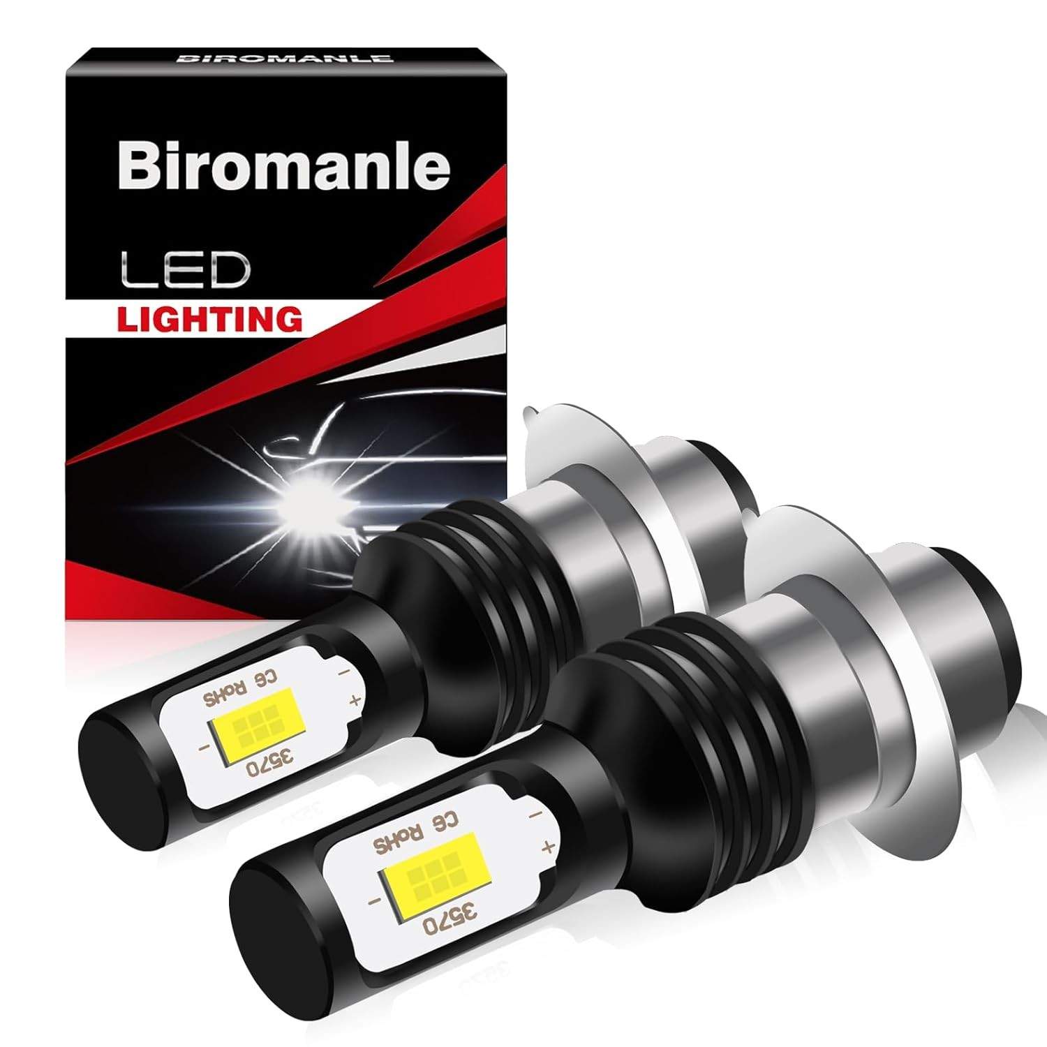 Lâmpada LED H6 H6M Hi/Lo 8000LM 6000K para Yamaha Blaster 200 (1995-2006) - Plug and Play