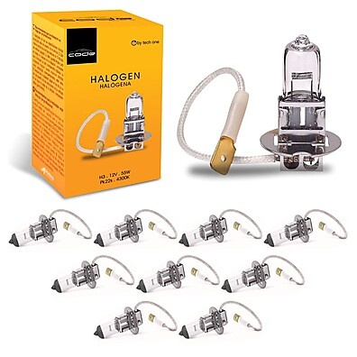 Lâmpada Halógena H3 12V para Carro e Moto – Iluminação Potente e Segura