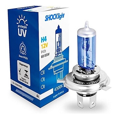 Lâmpada Halógena H4 Super Branca: Iluminação Potente!