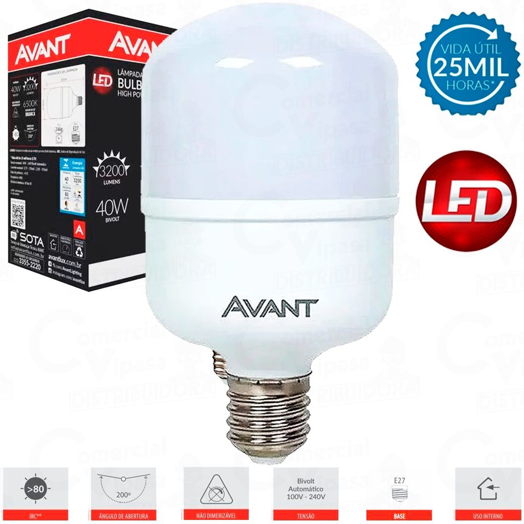 Lâmpada LED 40W E27: Iluminação Eficiente!