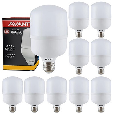 Lâmpada LED Bulbo 30W E27 3000K Bivolt: Iluminação Amarela de Alta Performance