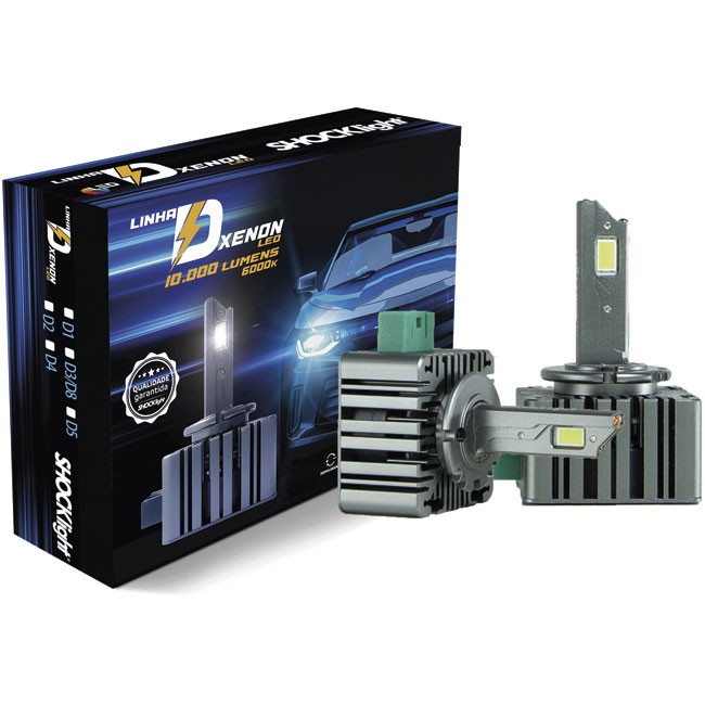 Lâmpada LED D3S Shocklight 10000lm: Iluminação Premium