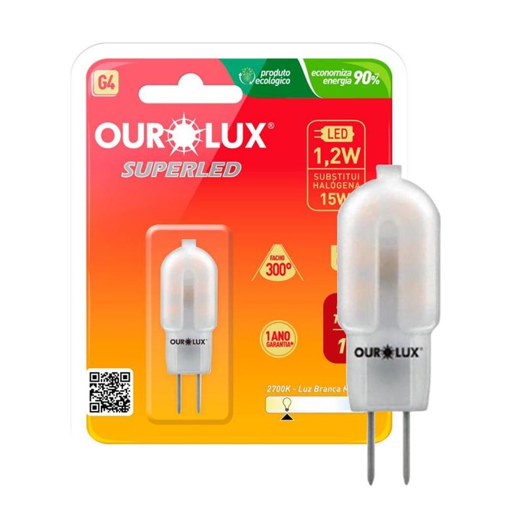 Lâmpada LED G4 1.2W: Luz Amarela Aconchegante