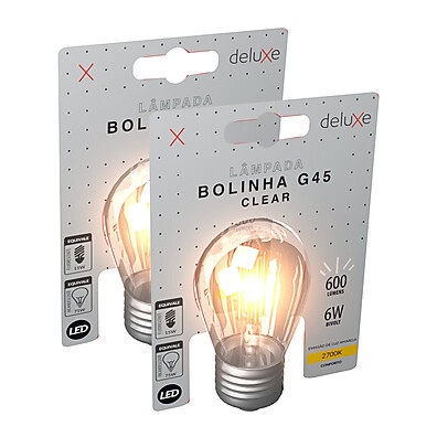 Lâmpada LED G45: 2 Unidades para um Ambiente Aconchegante