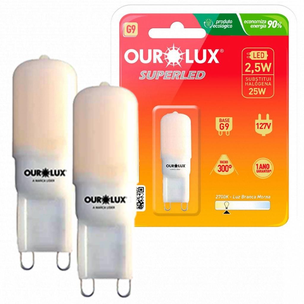 Lâmpada LED G9 2,5W Amarela: Ilumine com Economia!