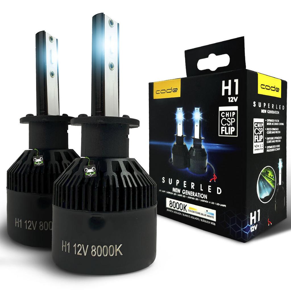 Lâmpada LED H1: 8000K e 3200 Lúmens