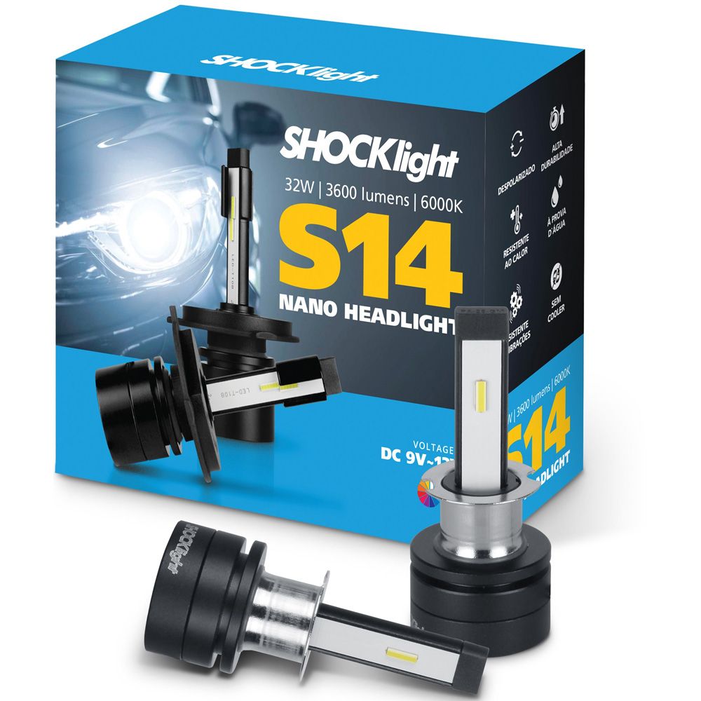 Lâmpada LED H3 Shocklight Nano: Instalação Fácil!