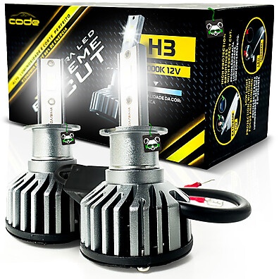Lâmpada LED H3: Visibilidade Extreme Cut 6000K