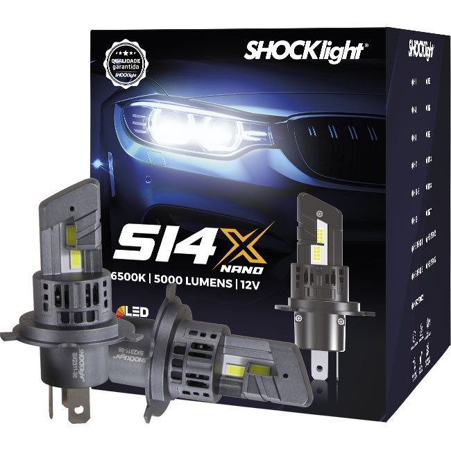 Lâmpada LED H4 Shocklight Nano: 5000 Lúmens
