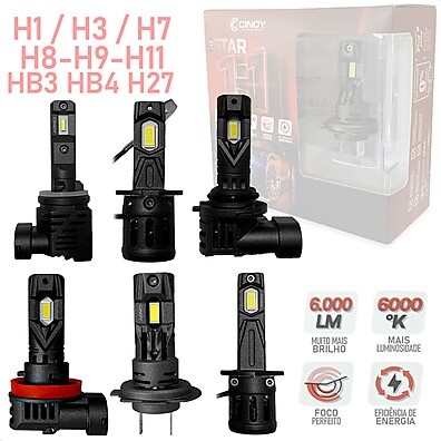 Lâmpada LED Star 1:1 Cinoy Super: Iluminação Potente e Durável