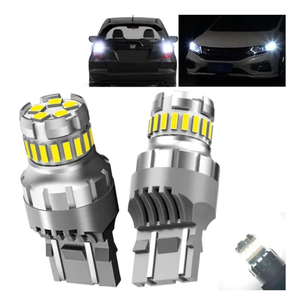 Lâmpada LED T20 7443 Uppertech 5901: Farol DRL Super Branco