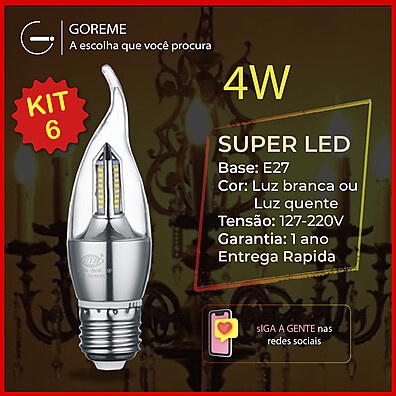 Lâmpada LED Vela 4W: Ilumine com Elegância!