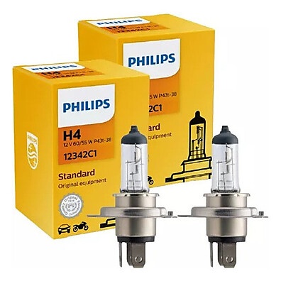 Lâmpada Philips H4: Iluminação Segura e Eficiente