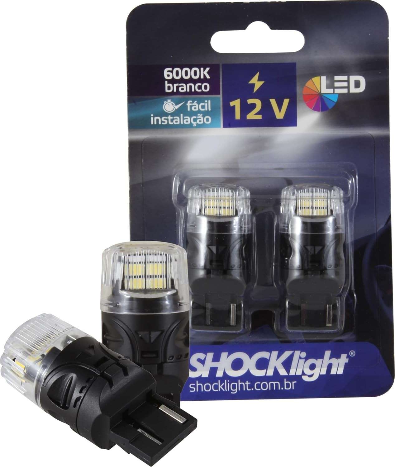 Lâmpada LED T20 1 Polo 12V Branca: Freio Potente e Visual Moderno