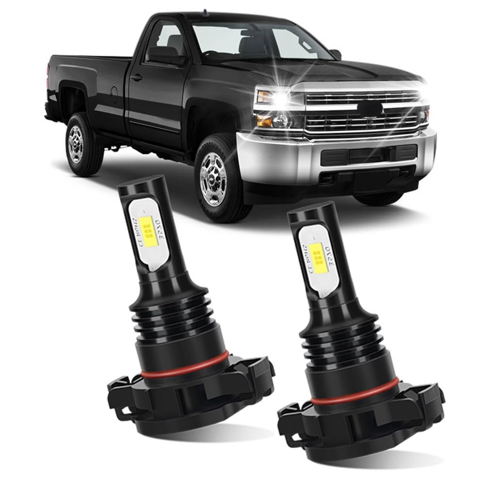 Lâmpadas de Neblina LED 800% Mais Brilhantes para Chevrolet Silverado 1500/2500/3500HD 2022-2023 - Plug and Play (Par)