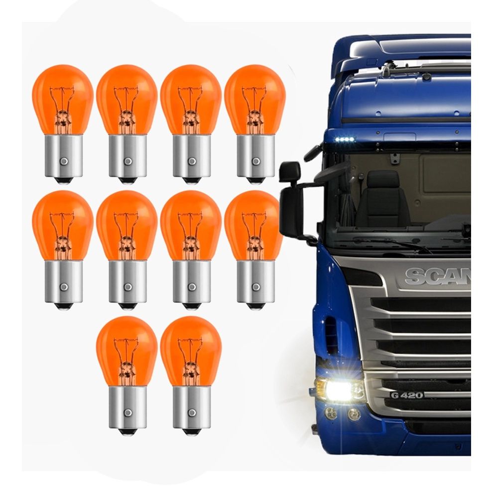 Lâmpadas Automotivas 24V: Kit 10 P21W para Caminhão