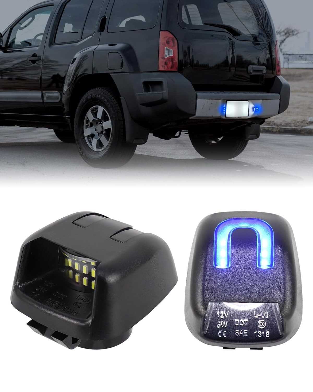 Ilumine Sua Nissan Navara: Kit Lâmpadas LED Placa Branca (2007-2019)