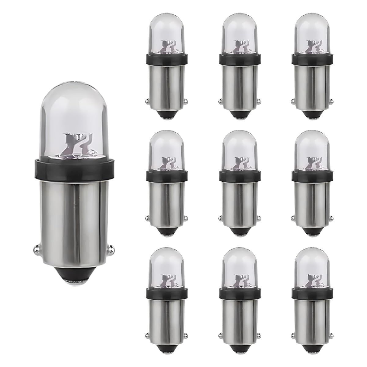 Lâmpadas LED BA9S para Carro: Iluminação Brilhante e Sem Erro (10 Peças)