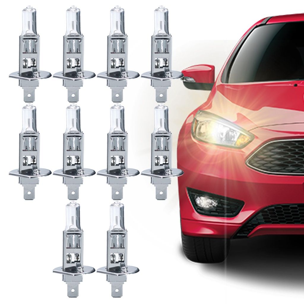 Lâmpadas H1 para Carro: Kit 10 Halógenas 12V 55W