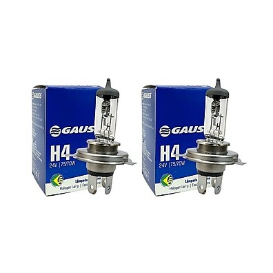 Lâmpadas H4 24V Gauss: Iluminação Potente e Segura