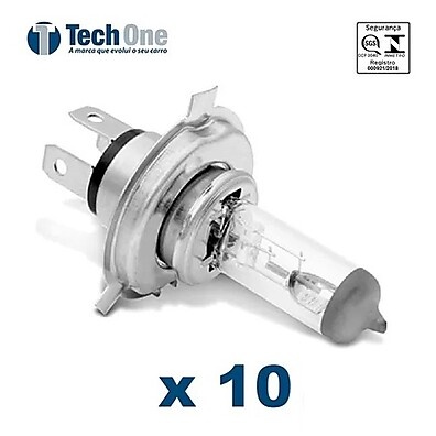 Lâmpadas H4 Automotivas: Kit 10 Halógenas 60/55W