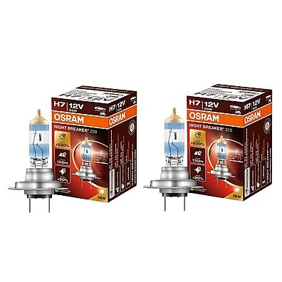 Lâmpadas H7 Osram Nightbreaker: 20% Mais Luz!