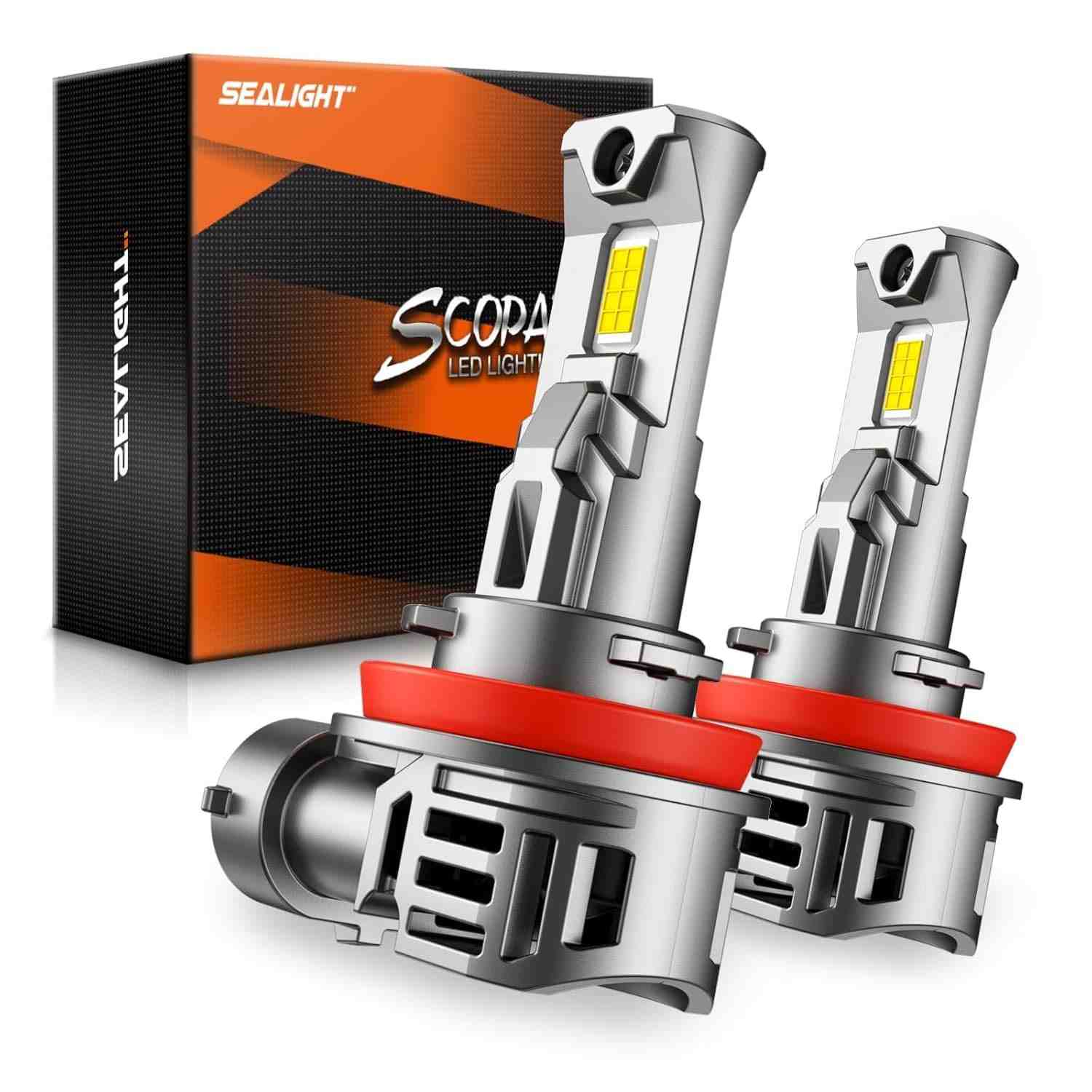 Lâmpadas LED SEALIGHT H11/H16: Iluminação Branca 6500K, 30.000 LM Super Brilhante para Neblina